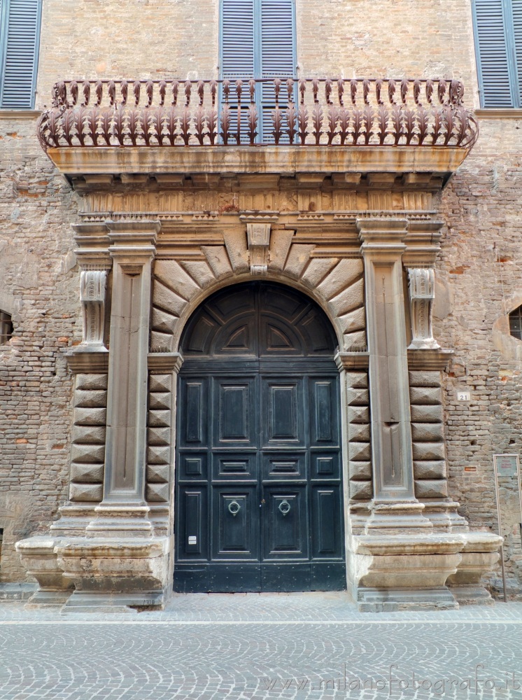 Pesaro (Pesaro e Urbino, Italy) - Portal of Del Monte Baldassini Palace